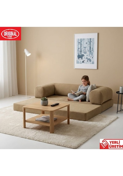 Herev 180x180 Cm 50 Dns Modüler Köşe Koltuk Fitilli Kadife Kumaş, Yatak Olabilen, Modern Tasarım Şark Köşe Bej Herev 180x180 Cm 50 Dns Modüler Köşe Koltuk Fitilli Kadife Kumaş, Yatak Olabilen, Modern Tasarım Şark Köşe Bej