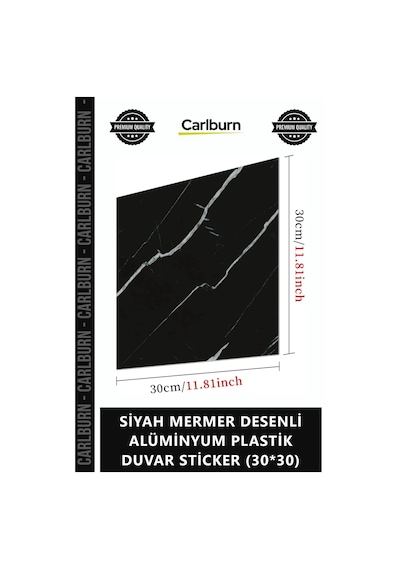 Özel Üretim 3d Panel Isıya Dayanıklı Mutfak Siyah Mermer Desenli Alüminyum Plastik Duvar Sticker 303 Çok Renkli