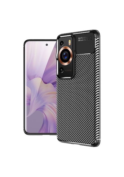 Huawei P60 Pro Kilif Lens Karbon Serisi Negro Silikon Kapak