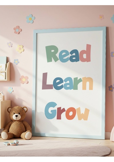 Read Learn Grow Dijital Baskı Poster V6 Çerçevesiz