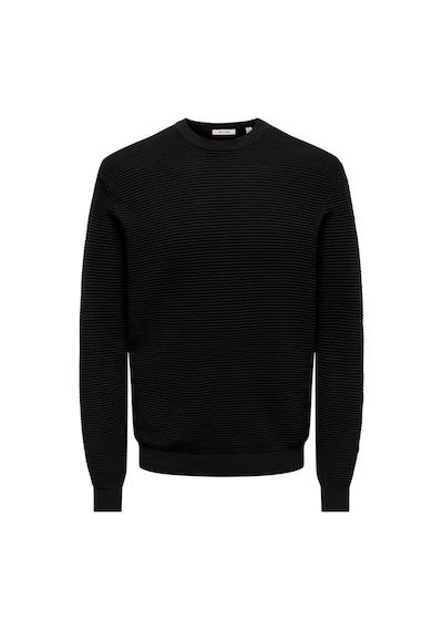 Only & Sons Onsron Reg Ls Crew Neck Knıt Noos Black Çok Renkli