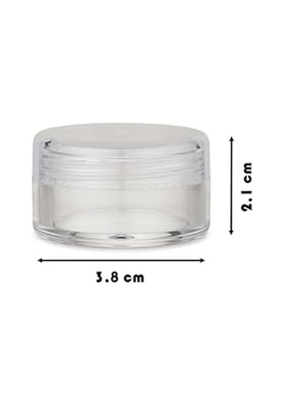 3,8cm 10ml Şeffaf Kapaklı Mini Kavanoz Küçük Takı Ve Mini Eşya Saklama Kutusu 2'li 2.8 L