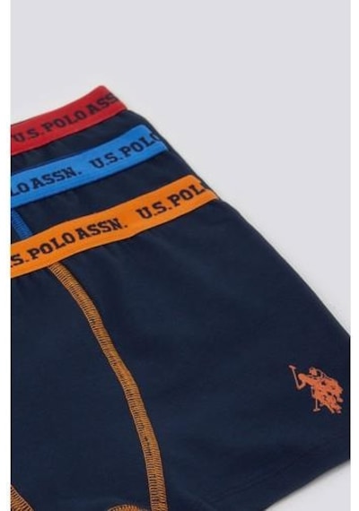 U.S. Polo Assn. U.s Polo Erkek Çocuk Boxer 3'lü Takım Mavi