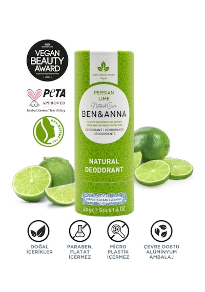 Ben&anna Doğal Deodorant 2 Li Avantajlı Paket Persian Lime & Pink Grapefruit