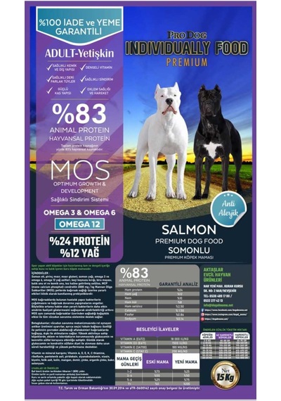 Pro Dog Somonlu Premium Yetişkin Köpek Maması 15 KG Pro Dog Somonlu Premium Yetişkin Köpek Maması 15 KG