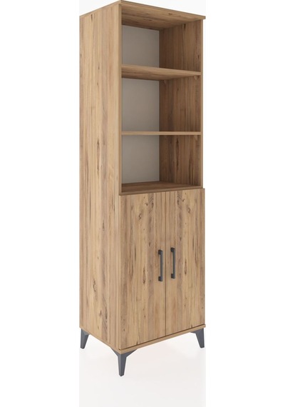 Hyperion Dolap 4 Raflı 2 Kapaklı 60x44x195 Çam-çam Çam