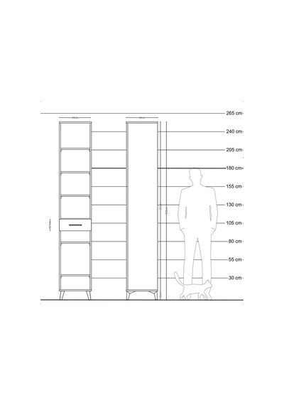 Hyperion Dolap 6 Raflı Tek Çekmeceli 44x44x243 Çam-antrasit Atlas Çam Hyperion Dolap 6 Raflı Tek Çekmeceli 44x44x243 Çam-antrasit Atlas Çam