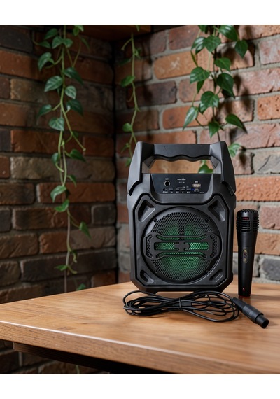 Taşınabilir Bluetooth Hoparlör Mikrofonlu Fm Radyo Usb Sd Kart Tws