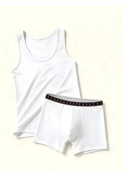 Pierre Cardin Pamuklu Erkek Atlet & Boxer Takımı Beyaz