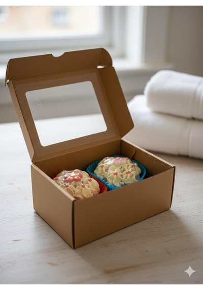 Cupcake Köpüren Banyo Topu, Nem Bombası, Jakuzi & Küvet Kullanımı İçin 110 Gr, 2'li Gül - Yasemin