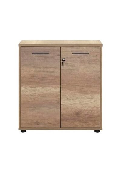 Newyork 2 Raflı Kilitli Kapaklı Kitaplık -açık Ceviz Tori 76x75x34 Cm Gxyxd Diğer