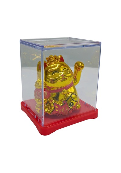 Maneki Neko El Sallayan Mini Şans Kedisi Gold Solar Güneş Enerjili 5x5cm F9gld09