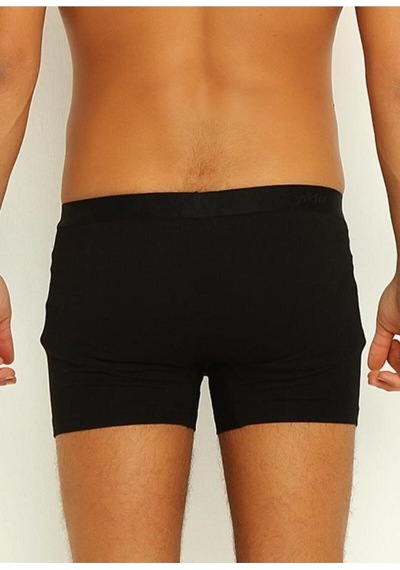 5'Li Penye Siyah Pamuk Erkek Boxer 43 001