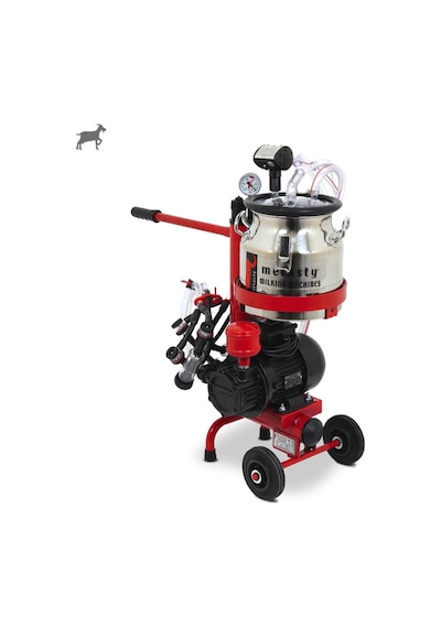 Melasty Micro İkili Keçi Süt Sağma Makinesi Paslanmaz Güğüm - Kauçuk Memelik Micro Kuru Pompa