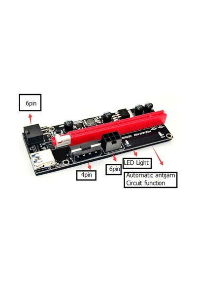 Pcı E 1X To 16X Usb 3.0 Riser Ekran Kartı Bitcoin 009S 9. Nesil