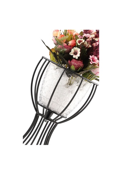 Anafor Saksılık Siyah 25 Cm Şeffaf Saksı