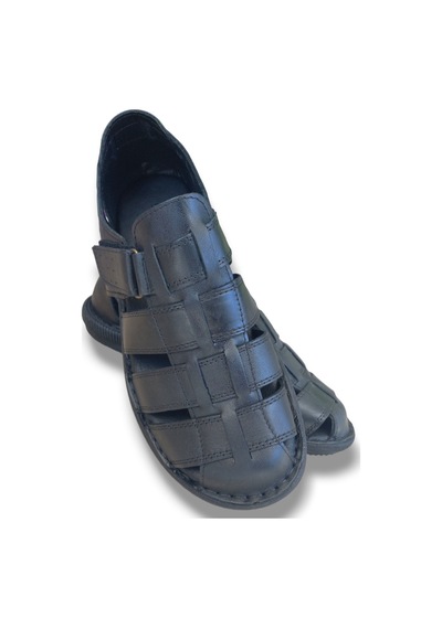 Growish Gr0152 Deri Erkek Sandalet Siyah