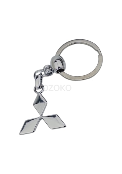 Yüksek Kaliteli Mitsubishi Logolu Metal Araç Anahtarlık, Çift Yönlü Logo, Hediyelik Araba Anahtarlık