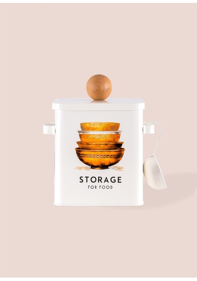 The Mia Storage Mutfak Saklama Kabı 13x20x23 Cm Beyaz