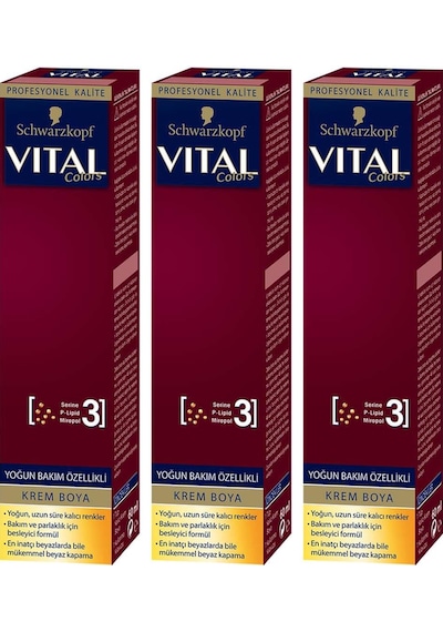 Schwarzkopf Vital Colors Krem Saç Boyası P - 11 Koyu Gümüş X 3 Adet