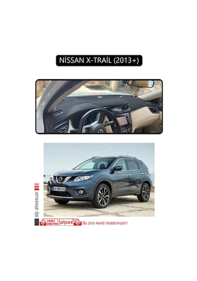 Nissan X-trail 2013+torpido Koruma Halısı Siyah Kenar