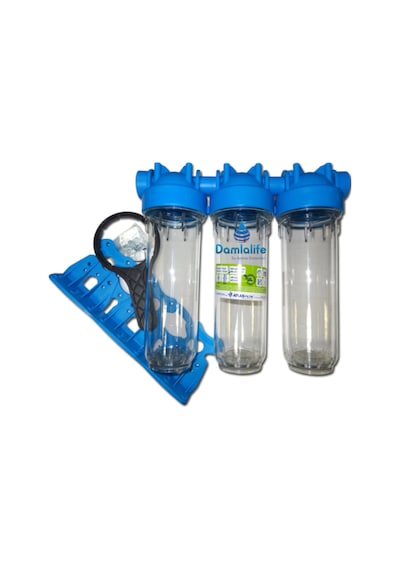 Atlas 10" Housing 3 Lü Boş Filtre Kabı Bina Girişi ve Kuyu Suyu