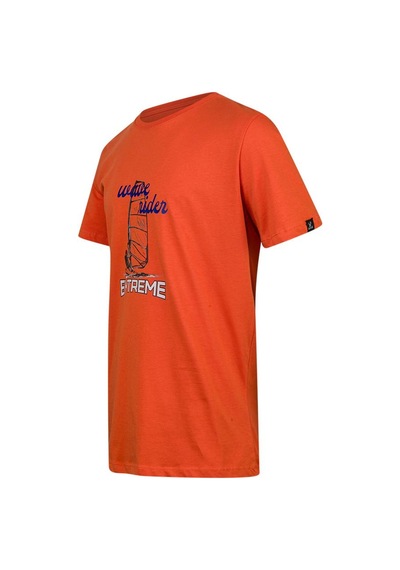 2as Alex Baskılı Erkek Sıfır Yaka T-shirt 042 TURUNCU