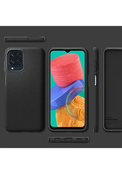Samsung Galaxy M33 5g İle Uyumlu Kılıf Essential Sand Blast Back Matte Black - Acs04236 Diğer