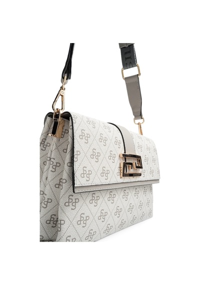 Silver & Polo Silver Polo A.gri - Gri Monogram Kadın Çapraz Çanta Sp1009