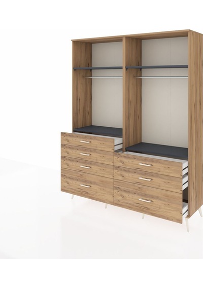 Hyperion Gardrop 4 Raflı 7 Çekmeceli 2 Askılı 176x44x221 Çam-antrasit/çam Antrasit/çam Hyperion Gardrop 4 Raflı 7 Çekmeceli 2 Askılı 176x44x221 Çam-antrasit/çam Antrasit/çam