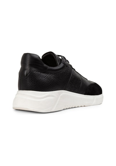 Deery Hakiki Deri Siyah Erkek Sneaker Ayakkabı - 01961Msyhp01 Siyah