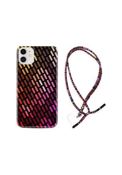 Apple Uyumlu iPhone 12 Mini Kılıf Rasta Boyun Askılı Line Neon 2 1842