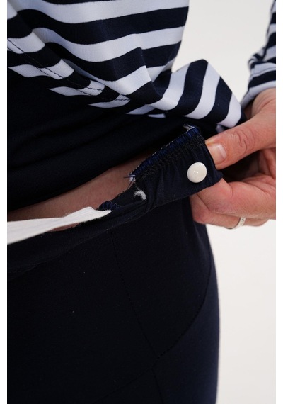Mecit Pijama Mecit 6303 Lacivert Likralı Spor Hamile Lohusa Pijama Takımı