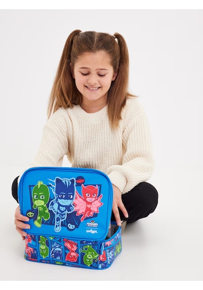 Smiggle Pj Masks Pija Maskeliler Isı Yalıtımlı Dikdörtgen Beslenme Çantası Mavi