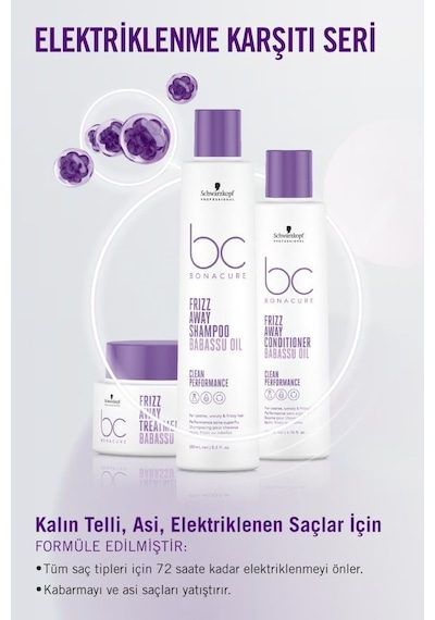 Bonacure Bc Clean Elektriklenme Karşıtı Şampuan 250 ML