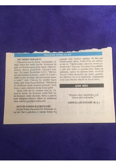 14 Ocak 2001 Takvim Yaprağı - Nostalji Koleksiyonluk Takvim Yaprağı
