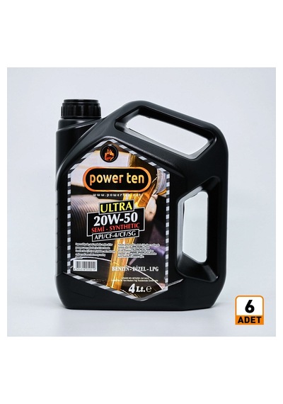 Power Ten 0w50 Motor Yağı 4 Litre 6 Adet 1 Koli