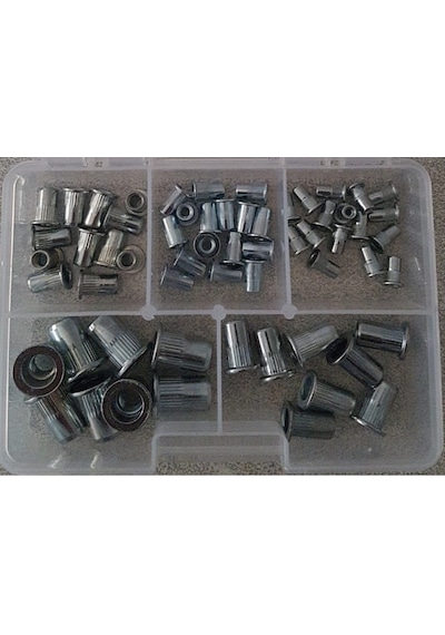 Perçin Somun Seti 60 Parça Flanşlı Perçin Somun N11.42508