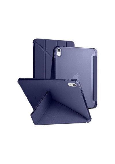 Apple Uyumlu iPad 11.nesil 11" Ve 10.nesil 10.9" , Trifold Standlı, Silikon Arka Korumalı Kılıf. Kapaklı Kılıf