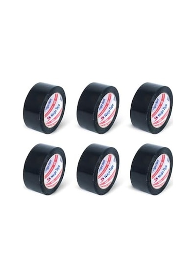 45 Mm X 100 Mt Siyah Koli Bandı 6 Adet 1