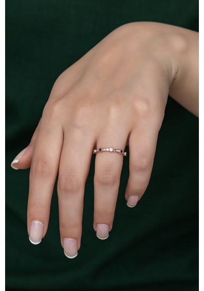 Gümüş Prenses Yüzük Rose Gold Kaplama 925 Ayar Gümüş Rose Gold (511780040)