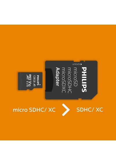 Phılıps Microsd 128gb Fm12mp45b/00 Class10 Hafıza Kartı
