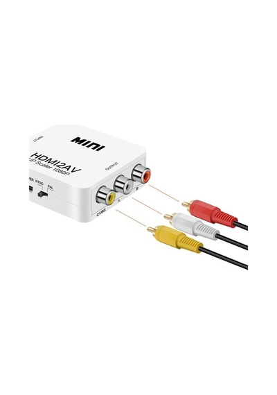 Fully G-573o Hdmı To Rca Mini Model 1920x1080 Çevirici Konvertör Beyaz - Çok Renkli
