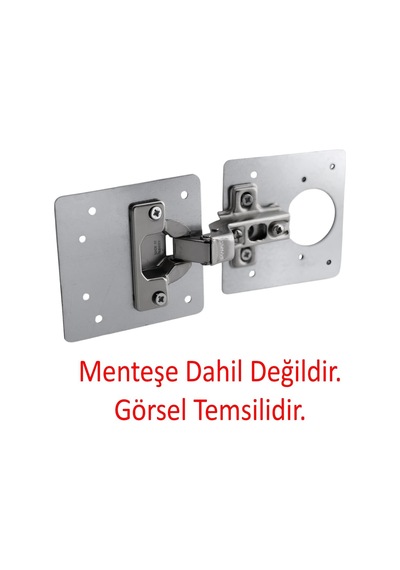 Tr Dolap Kapak Taş Menteşe Tamir Sacı Nobel Pratik Onarım Kiti Yuva Saçı Tablası 8x8.5 Cm 8 Adet Genel