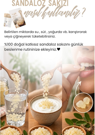 Sandaloz Sakızı 100 Gr Tane Sandaloz Sakızı, Doğal Reçine, Bitkisel Ürün