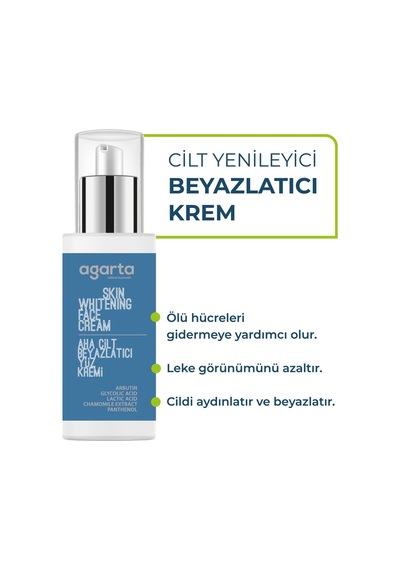 Agarta Doğal Cilt Beyazlatıcı ve Leke Karşıtı Krem 50 ML