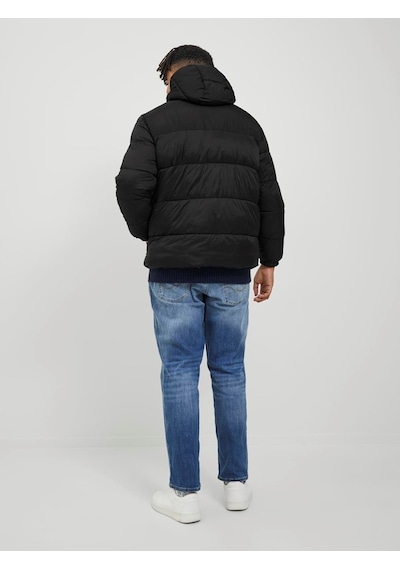 Jack & Jones Jack&Jones Kapüşonlu Büyük Beden Siyah Erkek Mont 12243520 Siyah