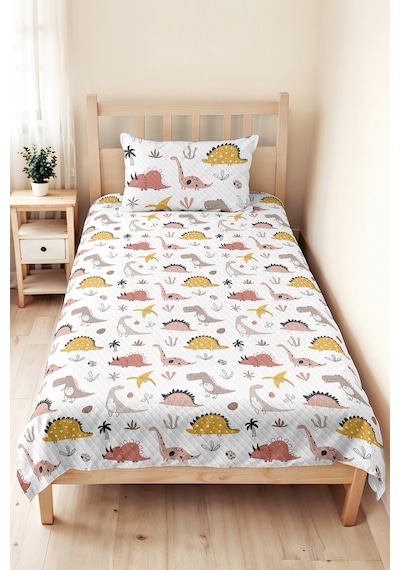 Evimde Bambaşka Dinozor Sarı Çocuk Odası Tek Kişilik Pike Takımı - Pastel Modern Gri 160x220 CM Kapitone Yatak Örtüsü Evimde Bambaşka Dinozor Sarı Çocuk Odası Tek Kişilik Pike Takımı - Pastel Modern Gri 160x220 CM Kapitone Yatak Örtüsü