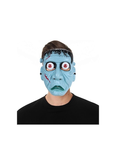 Frankenstein Temalı Sallanan Oynar Gözlü Maske Altın Ve Çok Renkli