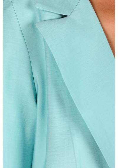 Armonika Kadın Turkuaz Cepli Oversize Ceket Arm-26k001005